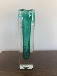 Schott Zwiesel Kristallglas Vase 70er Strudel Design Retro Glas vintag - Picture 1 of 8