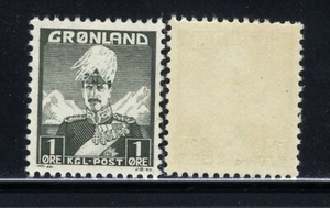 Groenlandia Scott 1938 #1 en estado bastante bueno 1 mineral Christian X MNH OG - Imagen 1 de 1