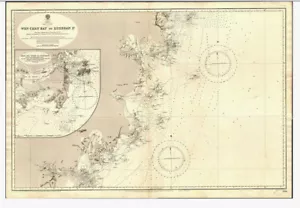 More details for vintage admiralty  chart. no.1759. wen chau bay to kueshan, china. 1913 edition.