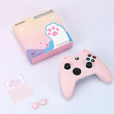GeekShare Pink Cat Paw Case Cover for Xbox Series X Controller Skin 3-in-1 Kit - Image 1 of 4