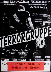TERRORGRUPPE - 2002 - Konzertplakat - Super Sicher - Tourposter - Bremen - Bild 1 von 1
