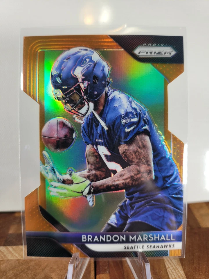 2018 Panini Prizm Prizms Orange #23 Brandon Marshall /249 - Image 1 of 2