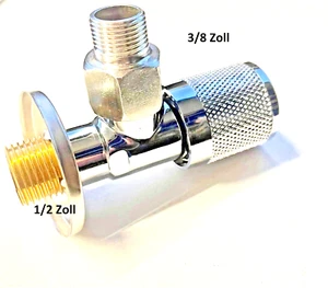 Eckventil Design-Eckventil 1/2" x 3/8"  Waschbecken Dusche Badezimmer Qualitativ - Bild 1 von 2
