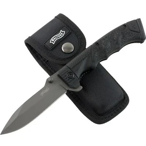 Walther PPQ Black PPQ Linerlock Pocket Knife Titanium Finish Spear Point Blade - Picture 1 of 2