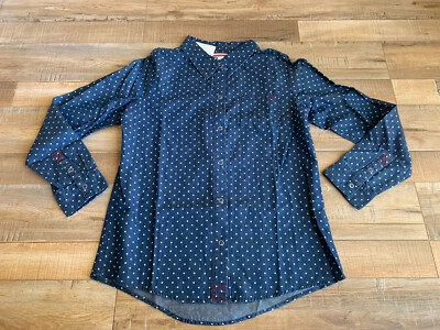 Camisas de mezclilla a lunares 140 10 Hanna Andersson para niñas nuevas Foto 1 de 3