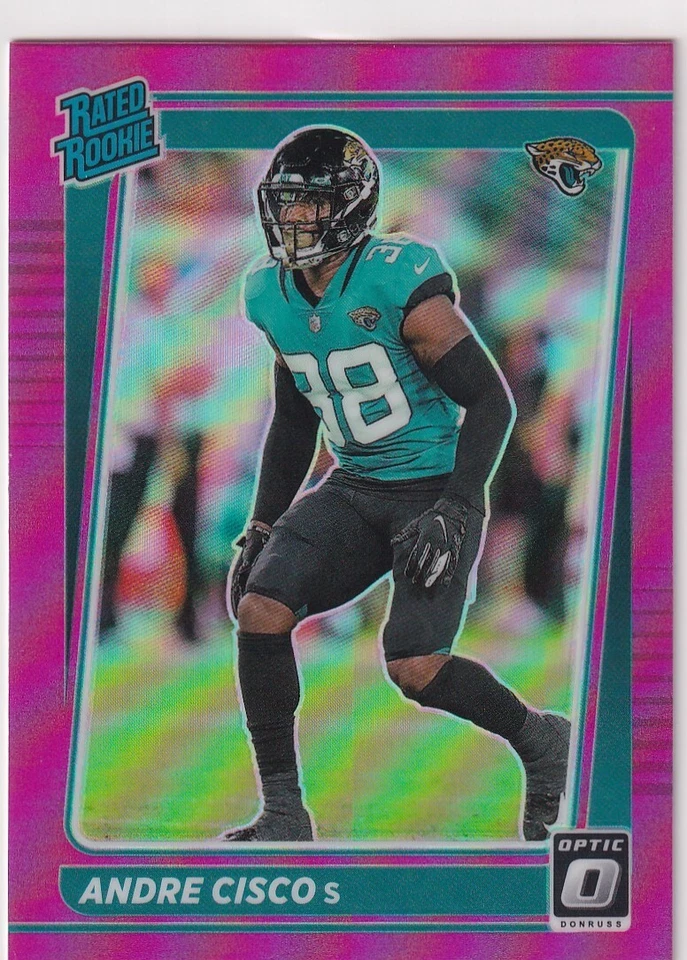 2021 OPTIC PRIZMS PINK RC ANDRE CISCO JAGUARS RATED ROOKIE NK1878 - Image 1 of 1