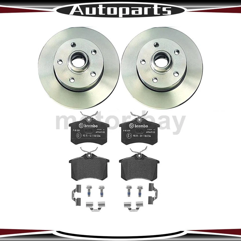 Pastilhas de freio traseiras e rotores Brembo para Volkswagen Corrado 1993 1994 - Imagem 1 de 4