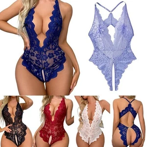 Sexy Damen-Dessous Babydoll G-String Nachtwäsche Unterwäsche Spitzenkleid Nachtwäsche - Bild 1 von 9