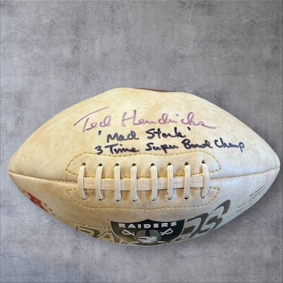 泰德·亨德里克斯签名突袭者足球限量版系列4 PSA认证 — 第 1/4 张图片