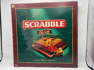 Vintage 2000 Mattel Scrabble Deluxe Board Game w/ Turntable - 100% Complete - Picture 1 of 18