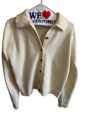 Cárdigan Suéter Brandy Melville Mezcla Lana Crema Hecho en Italia Talla 1 Talla S/M Foto 1 de 4