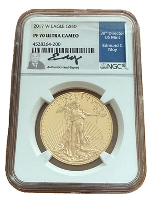 US 2017 W Gold 1 oz $50 NGC PF70UC Proof Gold Eagle - Image 1 of 2
