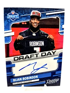 Panini Prestige Draft Day 2023 DDS-BR Bijan Robinson Rookie Auto Falcons RC - Imagen 1 de 6