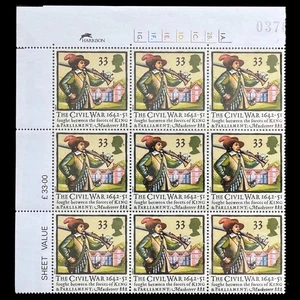 GB 1992 : QEII 33p. Civil War Musketeer Cylinder Block(9) [MNH] [SG1622] - Picture 1 of 1