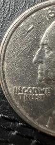 1989 Washington Quarter With Double Rim Stamp - Picture 1 of 5