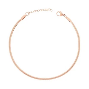 Fußkettchen Kette Mesh Snake mm 4 aus Stahl Farbe Rosa - Bild 1 von 1