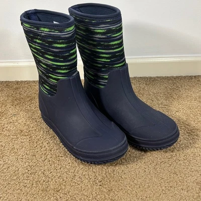 Botas de lluvia Western Chief para niños estilo libre de neopreno azul marino a rayas talla 6B Foto 1 de 4