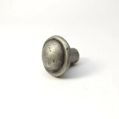 Anne at Home 1045–1 Solid Pewter Large Button Drawer Cabinet Knob, Matte Finish - Image 1 of 3