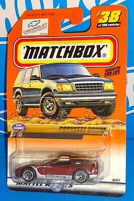 Matchbox 1999 Car Shows Series #38 Corvette Coupe Maroon - Image 1 of 2