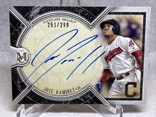 2018 Topps #AA-JR Jose Ramirez auto /299 autographed card On-Card Auto