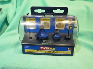 mint RYOBI 3 piece roundover router bit set missing one) 1/4" shank woodworking - Picture 1 of 6