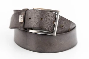 Old Worn Faded Brown Leather Belt Distressed Style Classic 34"-36" - Picture 1 of 4