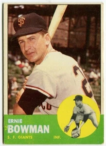 1963 Topps #61 Ernie Bowman San Francisco Giants - Picture 1 of 2