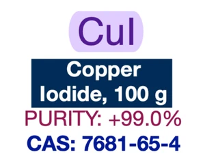 Copper(I) iodide || CAS: 7681-65-4 || 100 g || CuI || Purity: +99.0% - Picture 1 of 2
