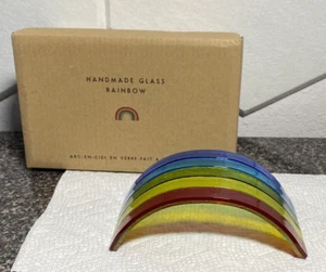 Glas Regenbogen Skulptur handgefertigt Wohnkultur Papier Schicksal Papyrusonline - Bild 1 von 5