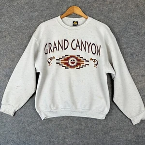 Vintage Grand Canyon Sweatshirt Adult Large HL Miller Art Arizona Made USA 90s - Picture 1 of 15