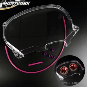 Clear Cam Gear Timing Belt Cover Fit For Mitsubishi Evolution EVO4-8 4G63 DSM 2G - Picture 1 of 6
