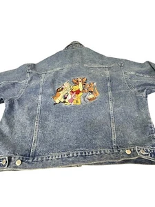 Disney Store Winnie The Pooh & Friends Denim Jacket Measures Like A Short XXL - Picture 1 of 13