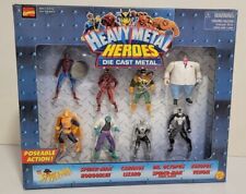 Marvel Heavy Metal Heroes 8 Toy Biz Spider-Man Venom Kingpin Carnage MIB Sealed
