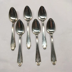 6 Rockford Oneida Whittier-Waldorf-Emerson-Claridge Silverplate Teaspoons 5-1/2" - Picture 1 of 8