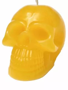 Large Skull Candle Pure Natural Bees Wax - Glows in the Dark - Picture 1 of 4