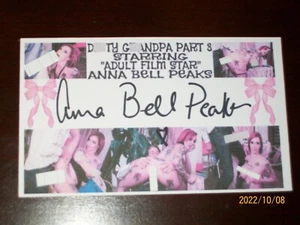 ANNA BELL PEAKS "ADULT FILM STAR" SIGNED HANDSIGNIERT 3X5 INDEX CARD #318 - Bild 1 von 3