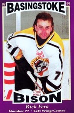 RICK FERA, BASINGSTOKE BISON, RARE 1998-1999 CARD.