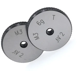 ISO Misuratore ad anello filettato metrico M3 X 0,5 6g manometri ad anello filettato GO e NOGO M3X0,5 - Foto 1 di 5