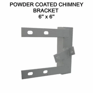 Soporte de montaje de chimenea aéreo de TV de acero con recubrimiento en polvo de 6 "x 6"" pulgadas para mástil - Imagen 1 de 2