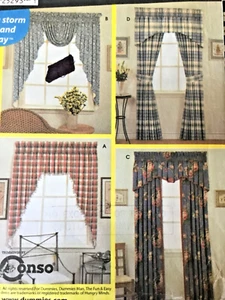 Simplicity 9869 Window Curtains Swag Valance Short / Long Curtain Sewing Pattern - Picture 1 of 4