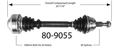 Audi TT QUATTRO 2000-2001 eje CV EMPI # 80-9055 Foto 1 de 4