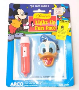 Vintage Donald Duck Light Up Fun Face 1980s Arco Toys KB Toys *NOS* - Picture 1 of 5