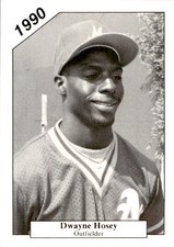 1990 Modesto A's Chong #15 Dwayne Hosey Altadena California CA Baseball Card