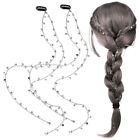 2pcs Star Hair Chains Tassels Hair Clips Boho Crystal Headpieces