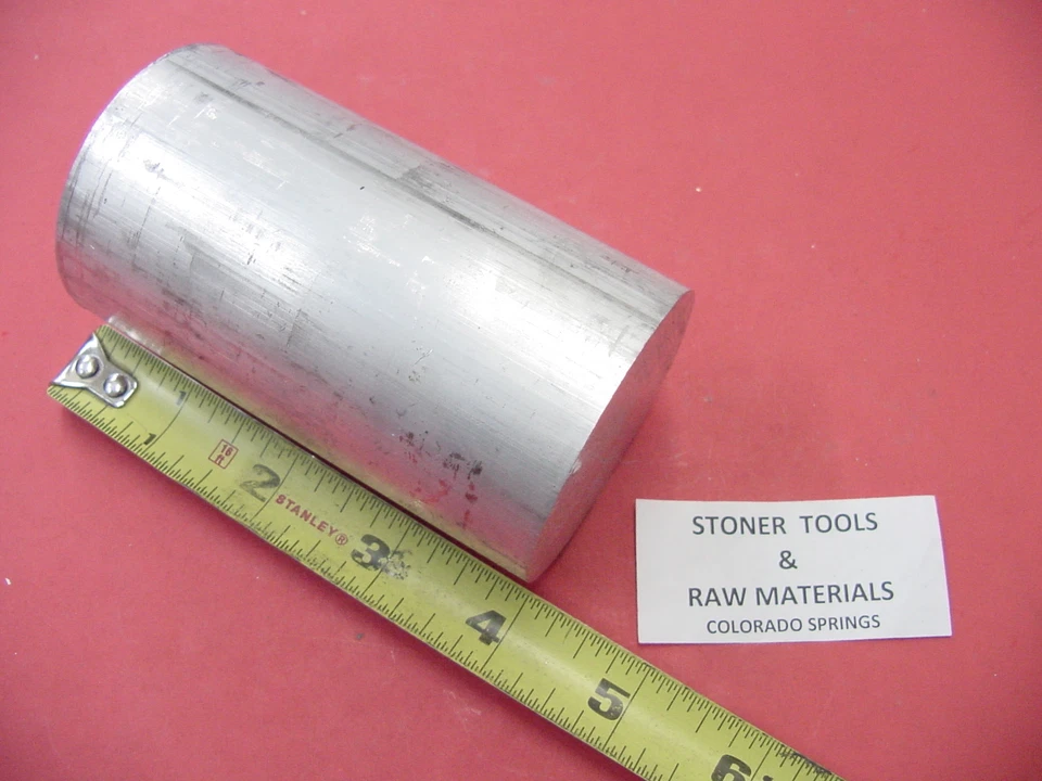 2" ALUMINIO VARILLA REDONDA 6061 BAR 4" largo sólido extruido T6511 barra stock nuevo Foto 1 de 1