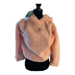 Puma Sherpa Big Girls Kids Fleece Hoodie Lt Pink Size Small(7) - Picture 1 of 3