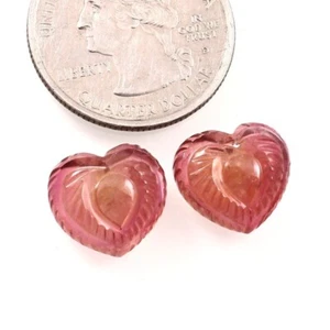 Loose Gemstone Natural Certified Bio Tourmaline Hand Carved Fancy Heart A656 - Picture 1 of 3