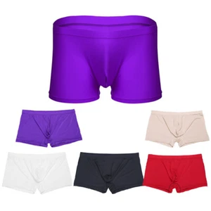 Men's Ice Silk Underwear Breathable Bikini Briefs Thong Lingerie Boxer Trunks - Bild 1 von 45