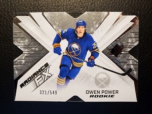 2022-23 Upper Deck SPx Radiance FX Owen Power /549 RC #RFX-75 Buffalo Sabres