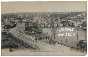 1910s 1920s LIMOGES, FRANCE, PONTS SAINT-MARTIAL NATIONAL ET VIADUC POSTCARD - Picture 1 of 3
